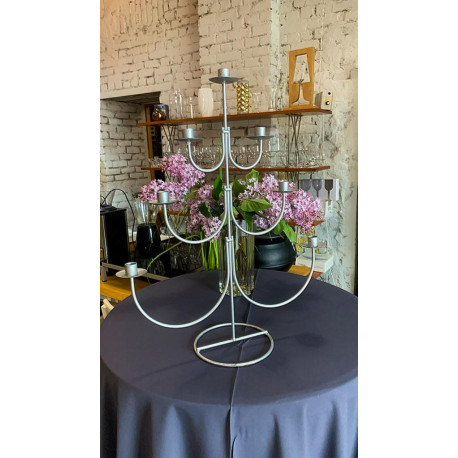 Metal candlestick for seven candles