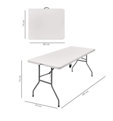 Saliekams plastmasas galds 182*77*75cm