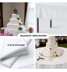 Tablecloth for cake strollers,white 0.76 * 0.93 * 0.26m