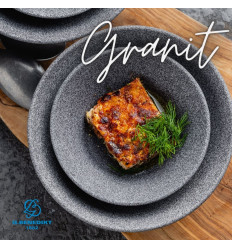 Granit bļoda 27cm, tumši pelēka