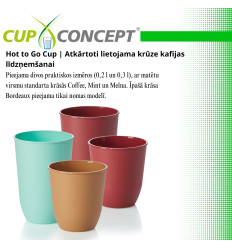 HOT TO GO 0,3 L Krūze PP -CUP CONCEPT (neatvērta,plombēta kaste)