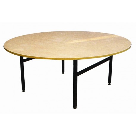 Round folding wooden table d-180cm,10-12 vietām