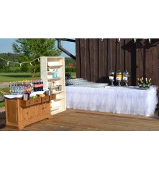 Galda svārki ar tillu balti 3.40*0.77m